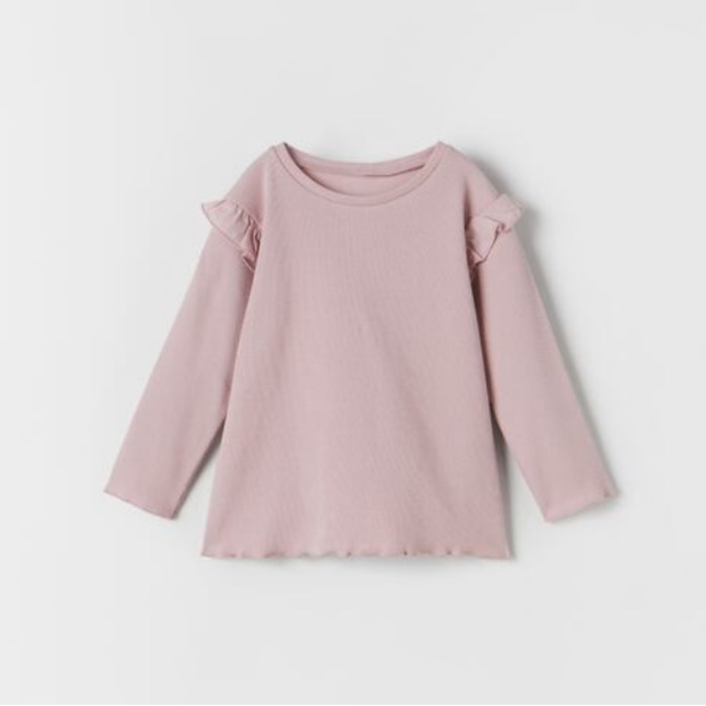 Gently Used Zara Ruffled Ribbed Top
